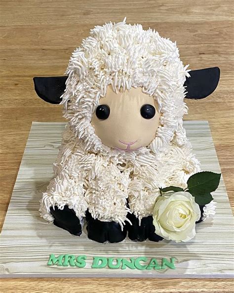 Cute Lamb Decorated Cake By Rhona CakesDecor