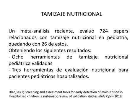 Tamizaje Nutricional En Pediatr A Pptx