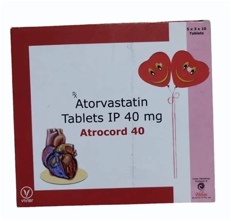 Mg Atrocord Atorvastatin Ip Tablets At Rs Box Atorvastatin