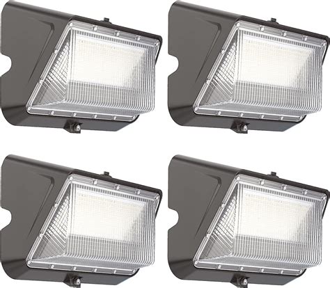 DEMILARE 4 Pack 120W LED Wall Pack Light With Dusk To Dawn Photocell