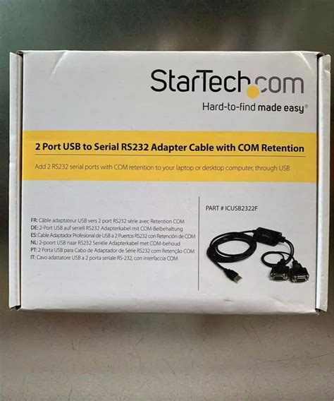 1 Port Usb To Serial Rs232 Adapter Cable With Com Retention Kf Comtech Computers