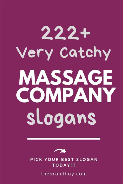 765 Best Massage Slogans And Taglines Generator Guide Business Slogans Good Massage Slogan