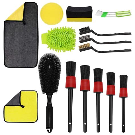 Car Detailing Brush Set | 15 Pieces Car Interior and Interior Trim Kit ...