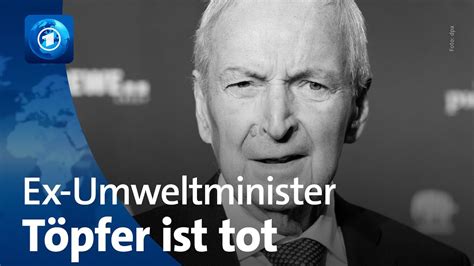 Früherer Umweltminister und CDU Politiker Klaus Töpfer gestorben YouTube