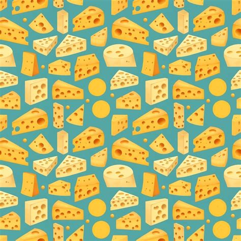 Premium Photo Abstract Seamless Food Pattern With Pieces Of Hard Cheese