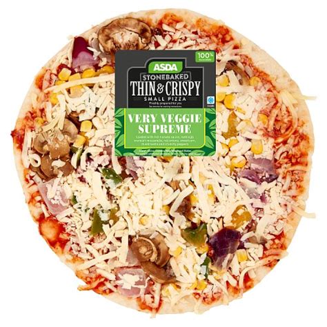 Asda Very Veggie Supreme Small Thin Stonebaked Pizza Really Good Culture