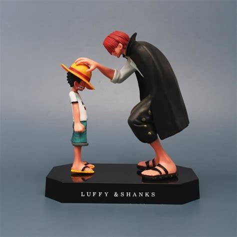 Figurine Pvc One Piece Luffy Chapeau De Paille Et Shanks Cheveux Rouges 15 Cm Cdiscount