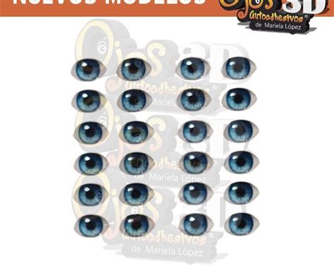 EYES 3D STICKERS Ojos 3D Model 170 Autoadhesivos De Mariela Lopez Cold