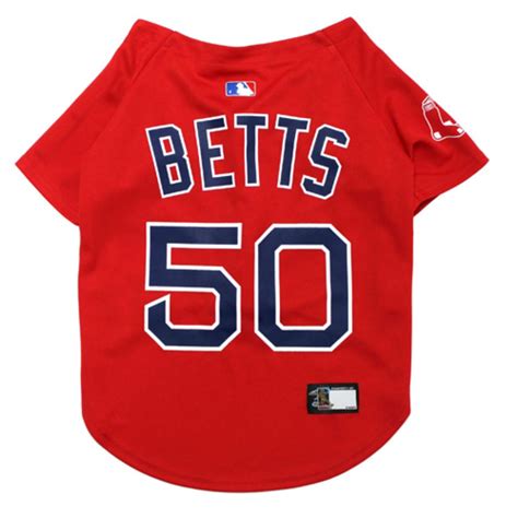 Boston Red Sox Mookie Betts Dog Jersey - Red | BaxterBoo