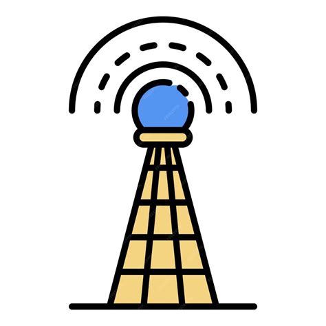 Premium Vector Signal Tower Icon Outline Signal Tower Vector Icon