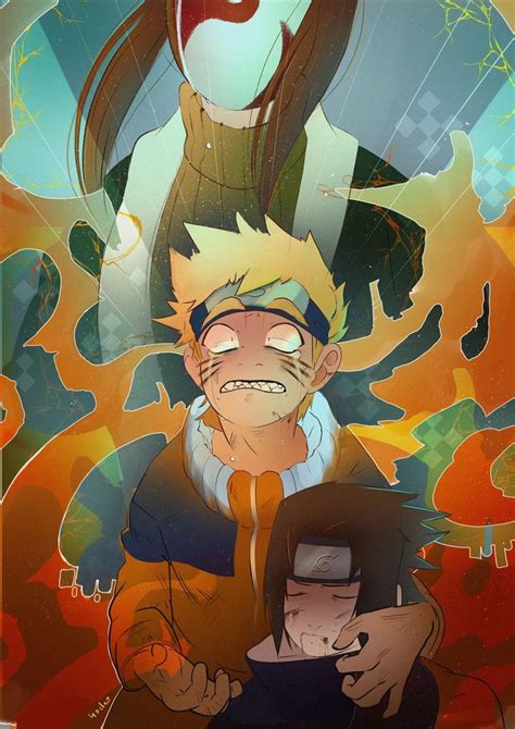 Naruto Y Sasuke Vs Haku Naruto Art Naruto Anime