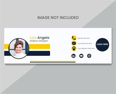 Premium Vector Email Signature Template Design Free Vector