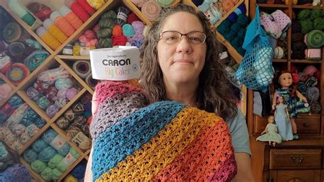 Finished My Winning Ways Crochet Blanket Caron Big Cakes Youtube