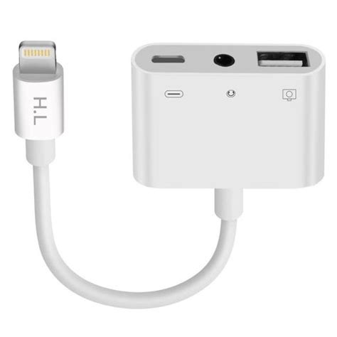 Adaptador Lightning A Usb Para Iphone Ipad Jack Mm Y Carga