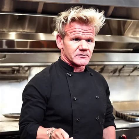 A Medium Shot Of Gordon Ramsay In A Chef Uniform Stable Diffusion