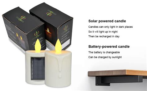 Amazon Telosma Solar Powered Led Candle Light Flikering Flameless