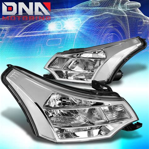 For 2008 2011 Ford Focus Sedan Coupe OE Style Pair Headlight Lamps