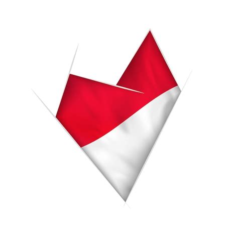 Premium Vector Sketched Crooked Heart With Monaco Flag