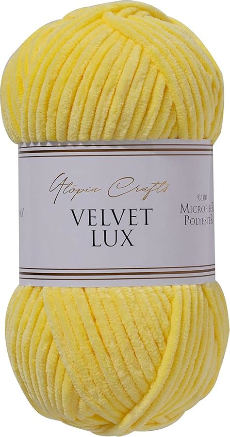 Utopia Crafts Velvet Lux Chenille Pelote de laine épaisse super douce