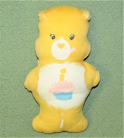 Vintage Care Bears Birthday Bear Fabric Material Panel Hand Sewn