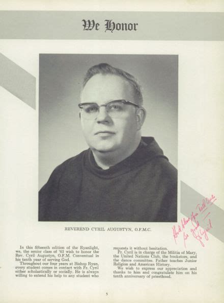 Explore 1963 Bishop Ryan High School Yearbook, Buffalo NY - Classmates