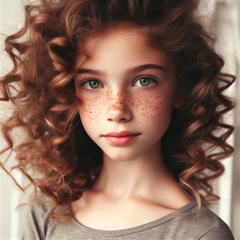 Premium Ai Image Photo Of A Girl With Beautiful Curly Hair And