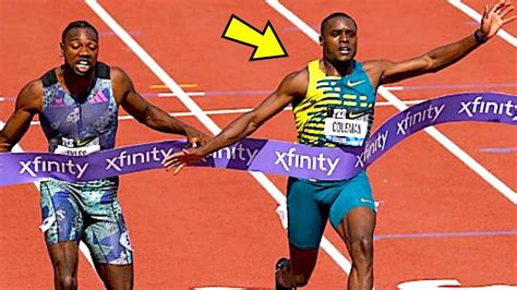 Just Now Noah Lyles Vs Kishane Thompson Meter Breakdown Youtube