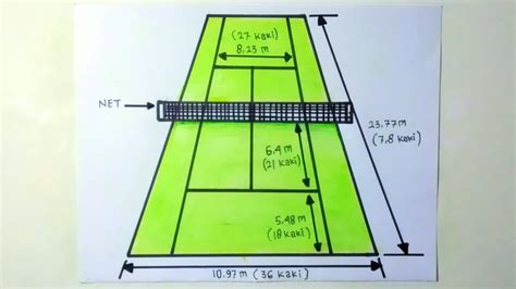 Menggambar Lapangan Tenis Beserta Ukurannya YouTube