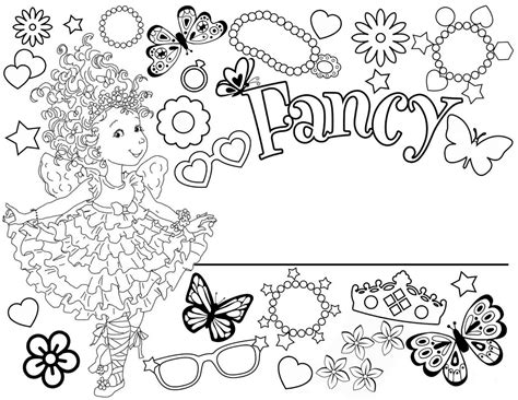 Fancy Nancy Christmas Page Coloring Pages