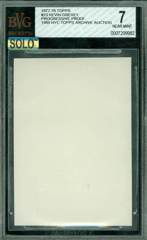 1977 78 TOPPS LOA 23 KEVIN GREVBEY ENAMEL PROOF BGS 7 MAC SOLO FINEST