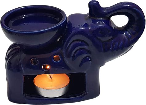 Pure Source India Ceramic Aroma Burner With Aroma Oil Multicolour