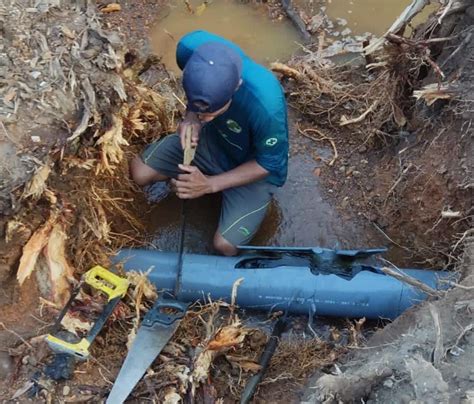 Perbaikan Pipa Di Panglima Batur Aliran Ptam Intan Banjar Kembali