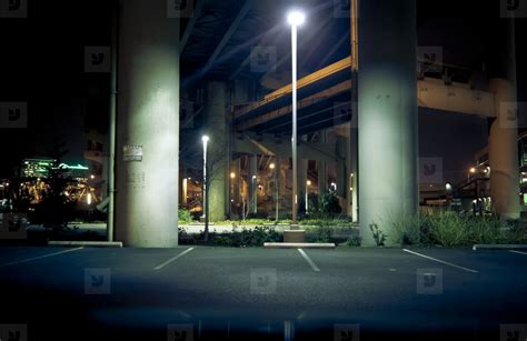 City Parking Lot at Night stock photo (42319) - YouWorkForThem