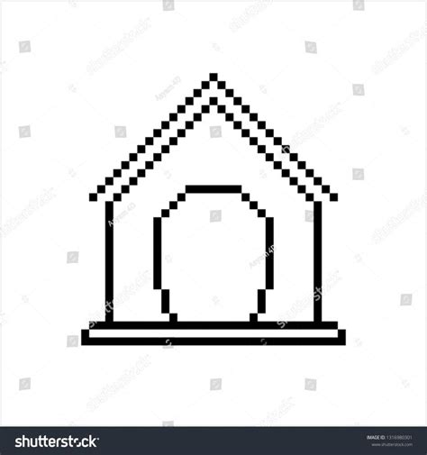 Dog House Icon Pixel Art, Pixelated Form Vector Art Illustration #Ad , #sponsored, #Icon#Pixel# ...