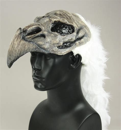 Vulture Skull Helmet Feathers Indian Witch Doctor Latex Costume Mask Ebay