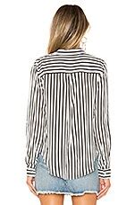 Superdown Carrie Button Up Blouse In White Black REVOLVE