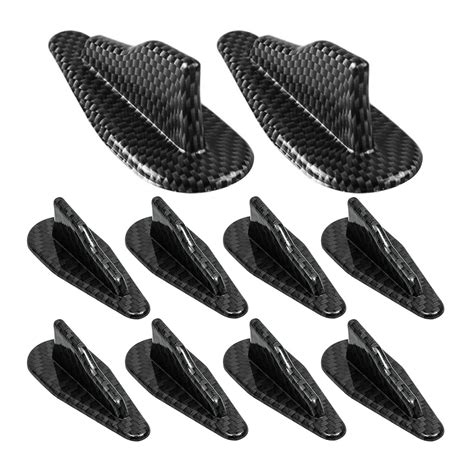 Universal 10 Pcs Car Evo Style Roof Shark Fins Spoiler Fiber Vortex