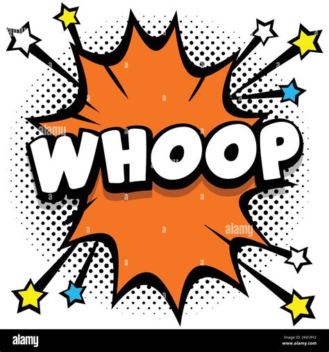 Whoop Pop Art Comic Speech Bubbles Book Sound Effects Vector