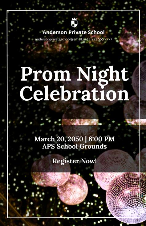 Prom Poster Template in EPS, Illustrator, JPEG, PNG, SVG, PSD, Word ...