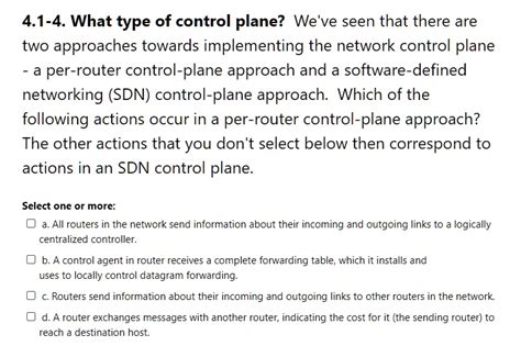 Solved What Type Of Control Plane We Ve Seen That There Are