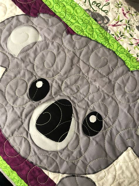 Koala Applique Pdf Quilt Applique Pattern Baby Quilt Pattern Kids