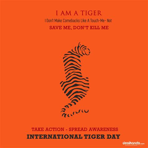 Save Tiger Spread Awareness ‪‎internationaltigerday‬ Tiger Poster