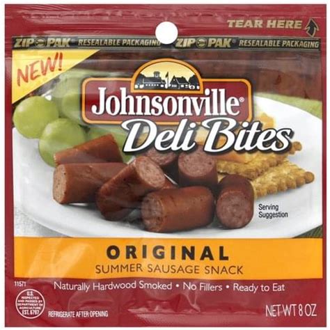 Johnsonville Original Summer Sausage Snack Oz Nutrition