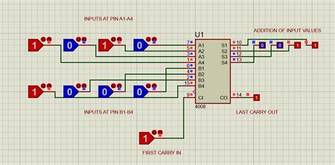 Circuit Diagram For 4 Bit Binary Adder Using Ic 7483 - Schema Digital