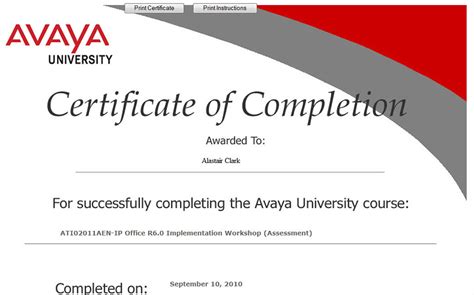 Avaya Certifcation Avaya University Certificate Of Comple Flickr