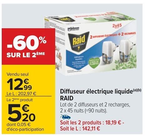 Promo Diffuseur Lectrique Liquide A B Raid Chez Carrefour