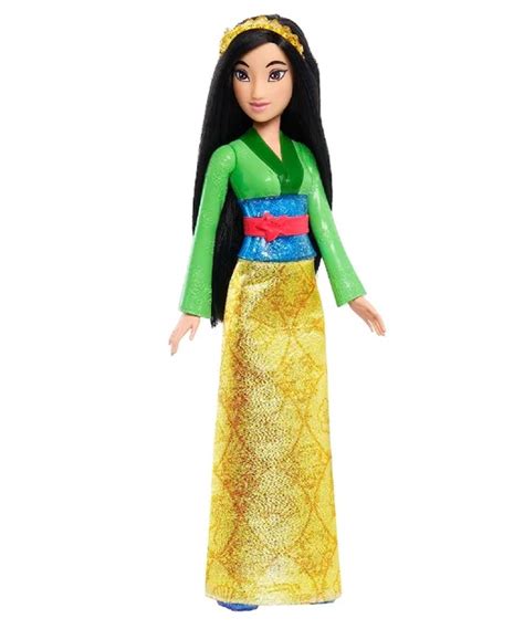 Boneca Princesa Disney Saia Cintilante Mulan HLW02 Mattel Happily