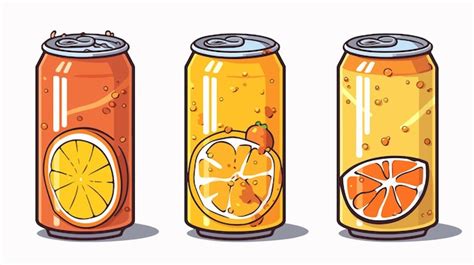 Ilustraci N Vectorial De Lata De Refresco Naranja Para Dibujos Animados