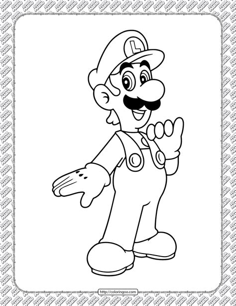 Luigi Coloring Pages Printable