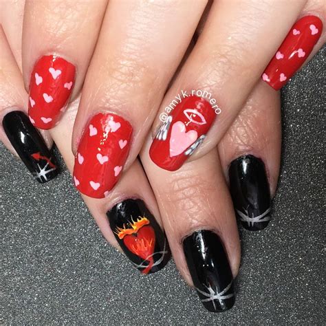 Robin Moses Inspired Valentines Day Nails Valentines Day Nails